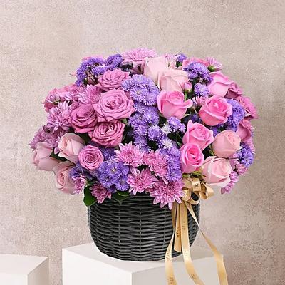 Blush Pink N Purple Floral Arrangement