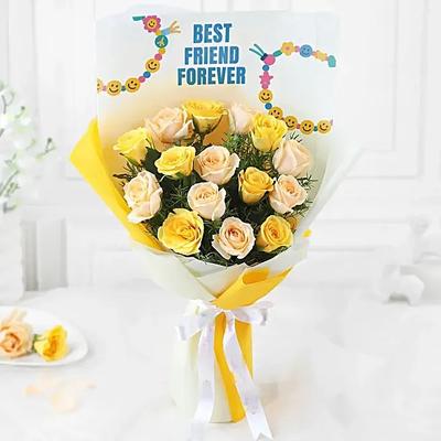 Bright Friendship Day Rose Bouquet