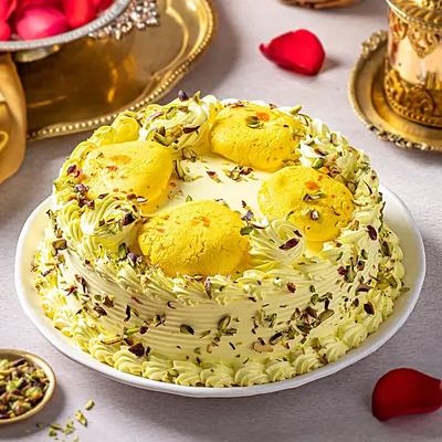 Butterscotch Cake With Rasmalai