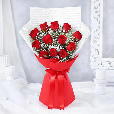 Confetti Of Love Red Roses Bouquet