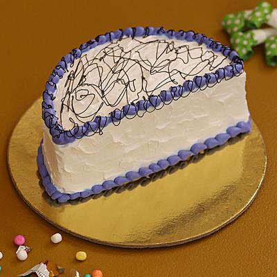 Cute Scribbles Half Cake