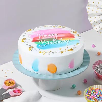Festive Pineapple Cream Birthday Cake