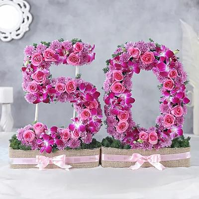 Half Century Celebration Roses N Daisies Arrangement