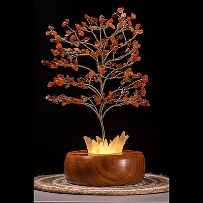 Illuminating Carnelian Lamp Tree
