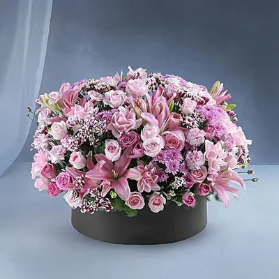 Lilies n Purple Rose Grand Luxury Base