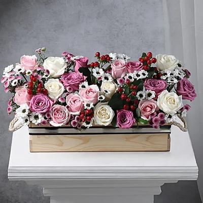 Luxurious Blossom Garden in Crate