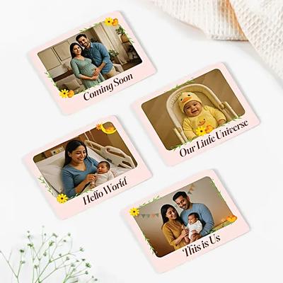 Photo Baby Shower Fridge Magnet Set of 4