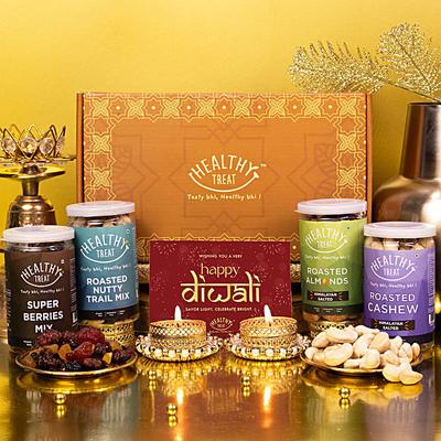 Premium Dry Fruits N Diya Gift Hamper