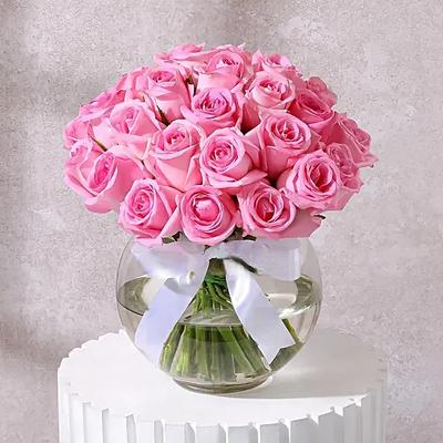 Revival Colour Roses in Glass Vase