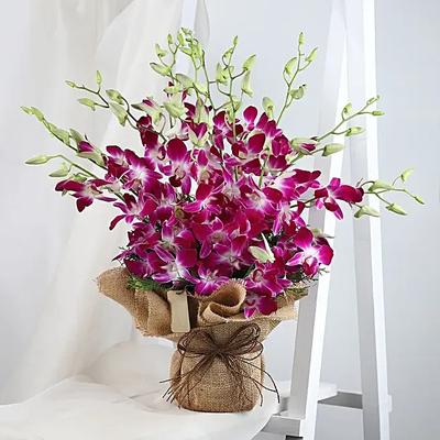 Romantic Purple Orchids Bunch