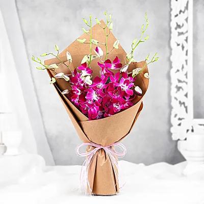 Royal Purple Orchids Bunch