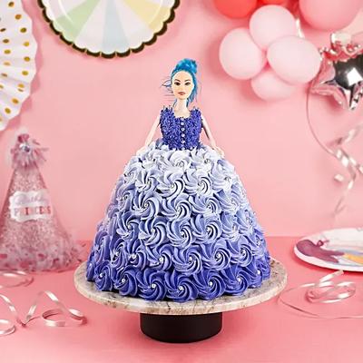 Shades of Purple Barbie Cake