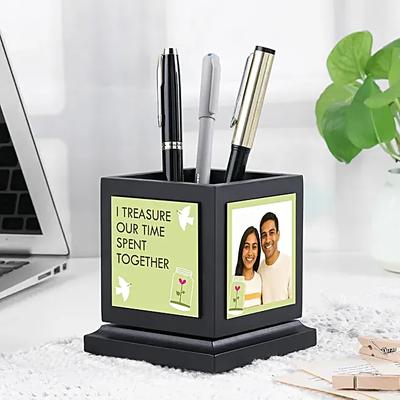 Stylish Green Photo Pen Organiser