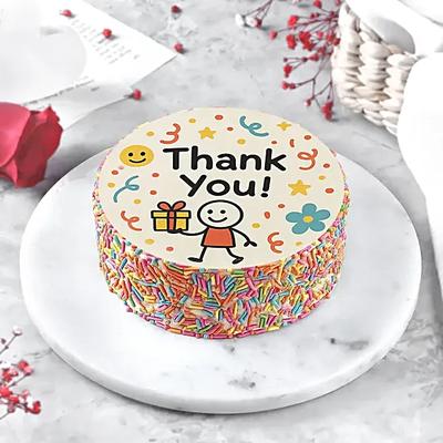 Sweet Chocolate Thank You Cake