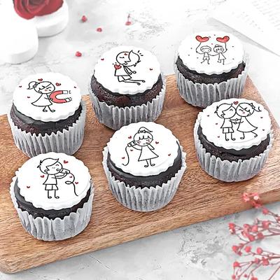 Valentine Special Cupcake Set of 6